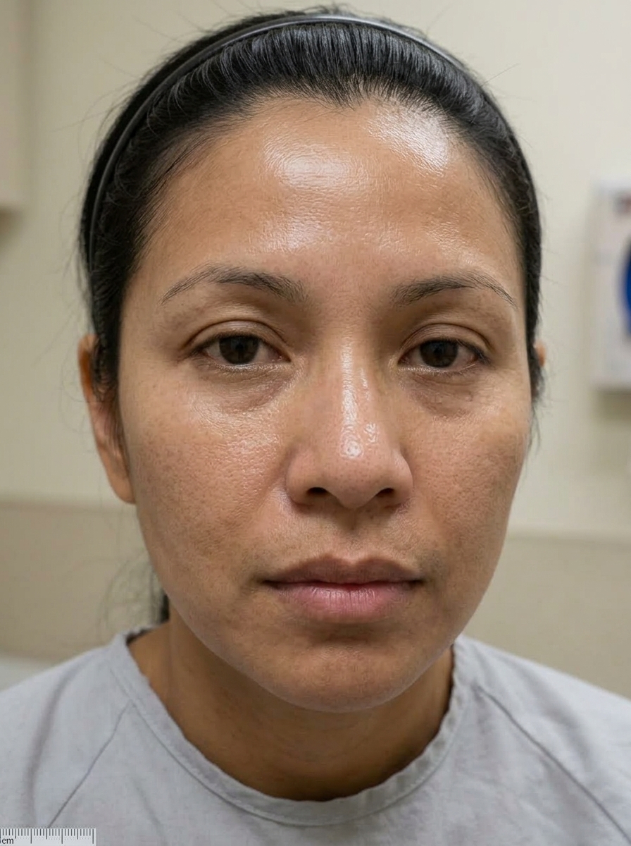 After 8 weeks: brightened, luminous complexion with faded spots